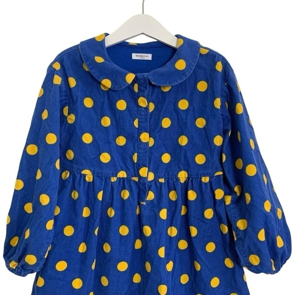 Balabala Toddler Polka Dot Corduroy Dress Little Girls 130/64 Cotton Puff Sleeve - Picture 4 of 13